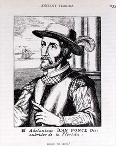 Ritratto di Juan Ponce de Leon (1460-1521) che scoprì la Florida, da The Narrative and Critical History of America, a cura di Justin Winsor, Londra, 1886